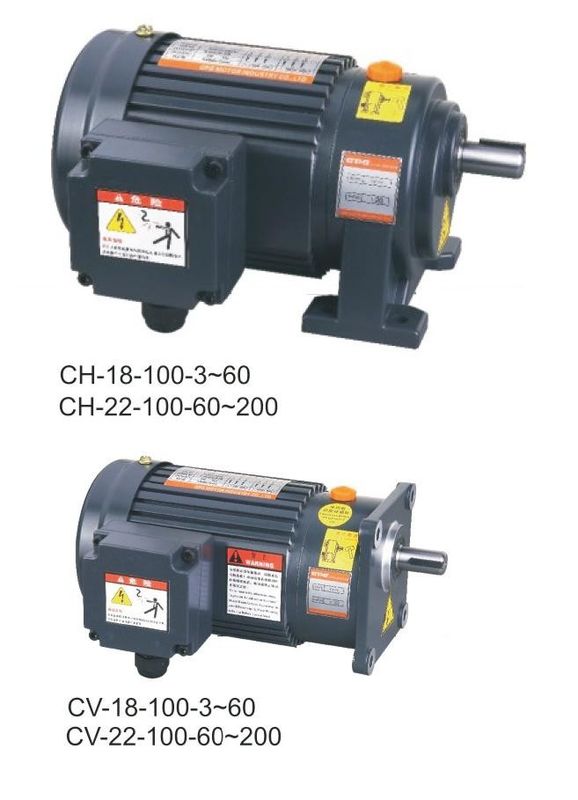 коробка передач электрического двигателя 100w 0.125hp мотор 3 участков с валом коробки передач 18mm уменьшения